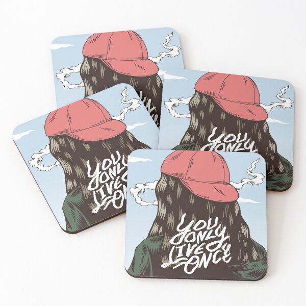 Item preview, You Only Live Once Phrase Person Hair Graphic Artwork Illustration designed and sold by Peekonet.