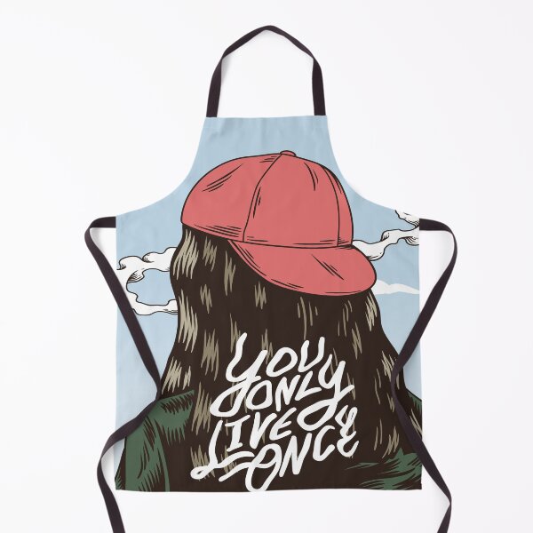 Item preview, You Only Live Once Phrase Person Hair Graphic Artwork Illustration designed and sold by Peekonet.