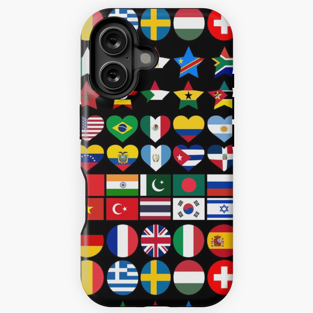 Flags of Countries of the Worlds in Geometric Shapes Sticker