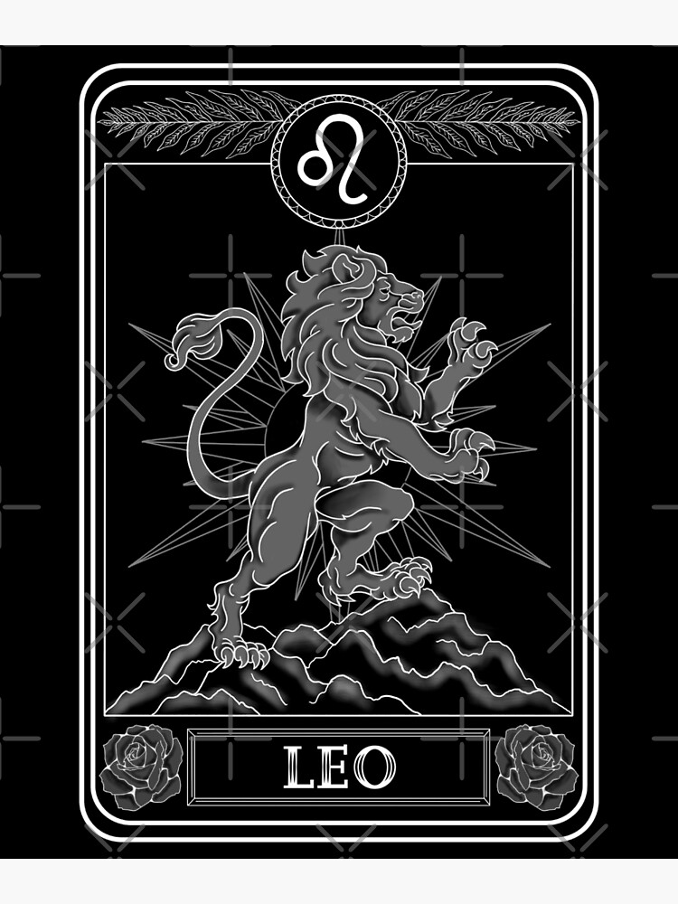 "Leo Tarot Card Astrology Zodiac Witch Design" Poster for Sale by