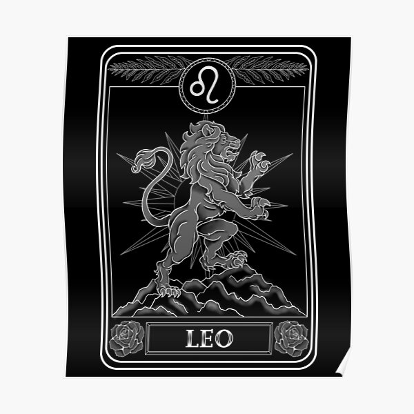 "Leo Tarot Card Astrology Zodiac Witch Design" Poster for Sale by