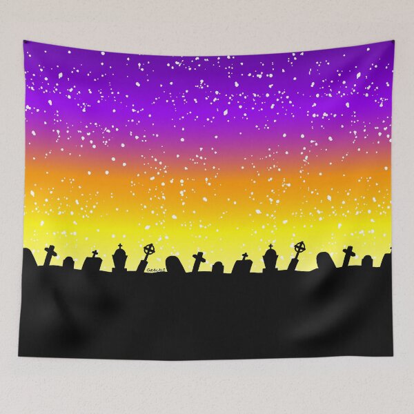 Item preview, Sunset Over The Cemetery designed and sold by JanGrackle.