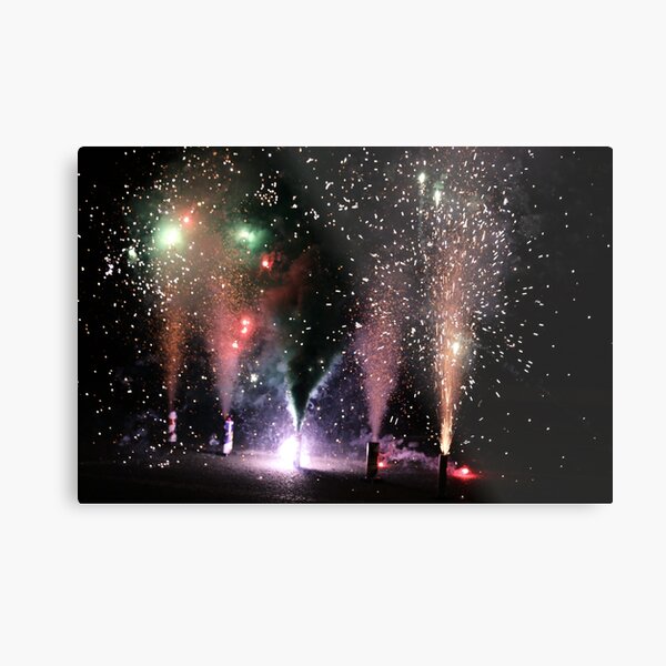 Beautiful Fireworks Photo, Frozen shipping in time, Metal Print