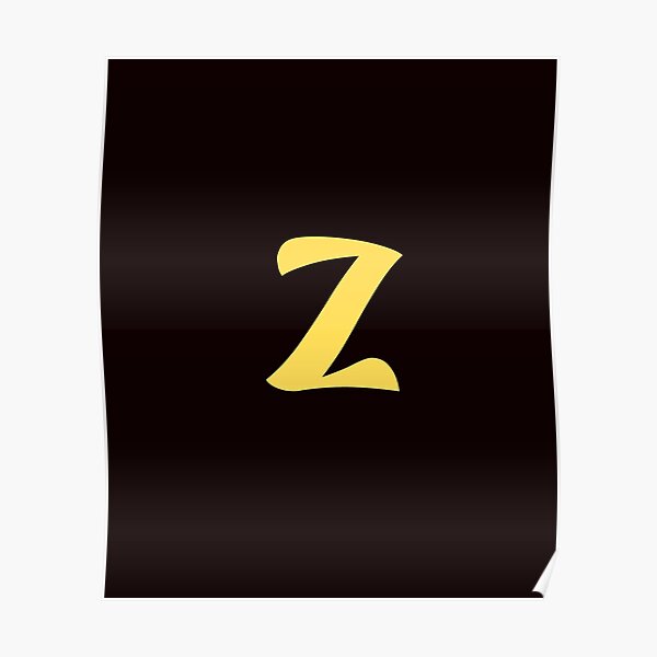z brand, letter z, zed, z, zoo, zebra, zad, zafar, zidan, Poster