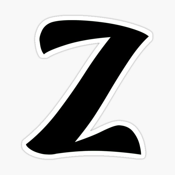 z brand, letter z, zed, z, zoo, zebra, zad, zafar, zidan, Sticker