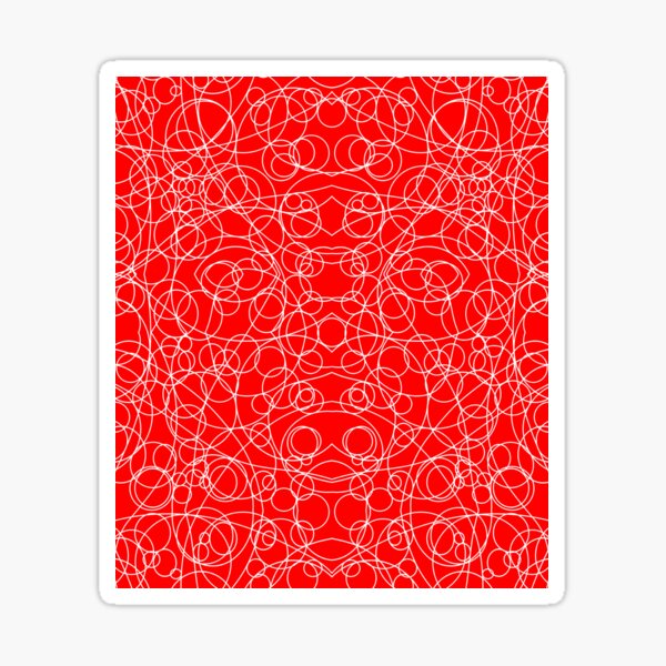 Abstract circles in white color Sticker