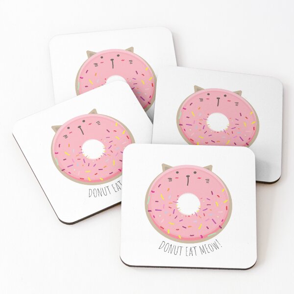 Item preview, Donut Eat Meow, Sprinkles Donut Cat Pink designed and sold by sanashibata.