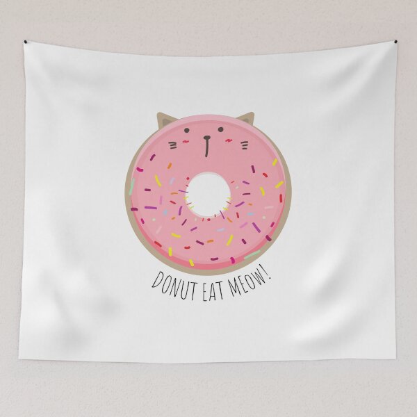Item preview, Donut Eat Meow, Sprinkles Donut Cat Pink designed and sold by sanashibata.