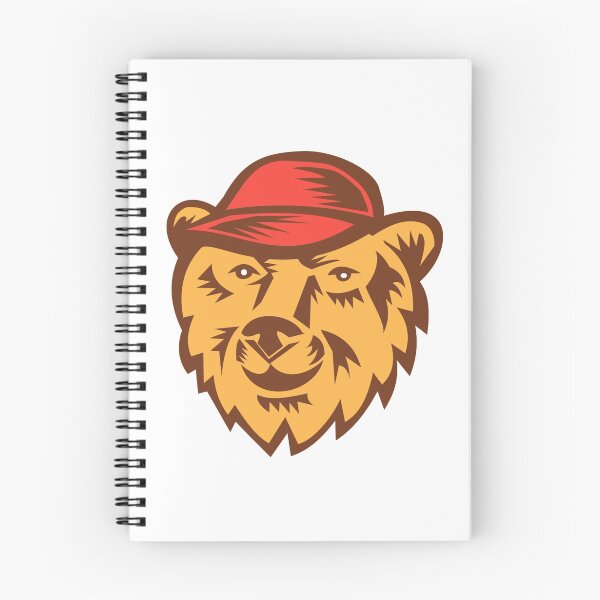 Item preview, Bear Head Wearing Hat Woodcut designed and sold by patrimonio.