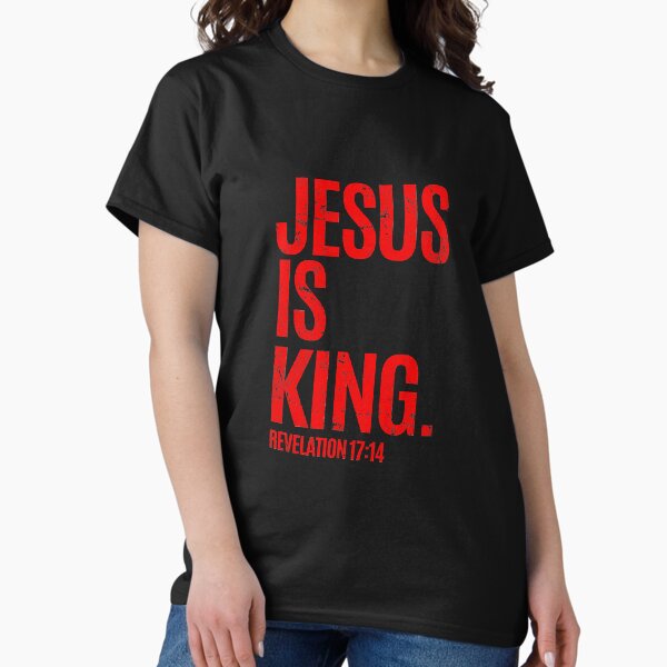 Vista previa del artículo con la obra «Jesús es rey Biblia cristiana», diseñado y vendido por NeverLoseSF.