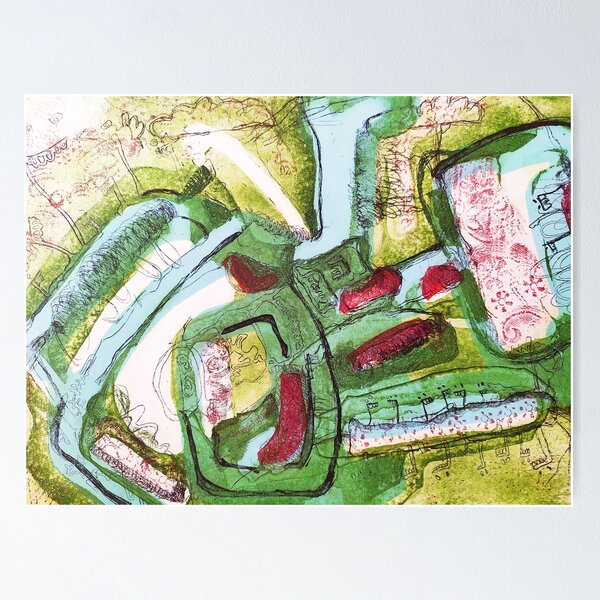 Item preview, Green Aquatint Etching Multilayer Print designed and sold by cashewface.