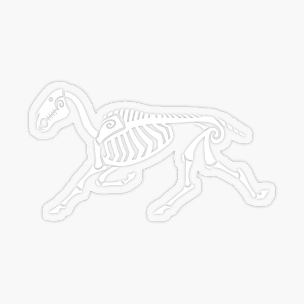Aperçu de l'œuvre Glyphe Squelette de cheval - Blanc - Gauche créée et vendue par PaleoPanthera.