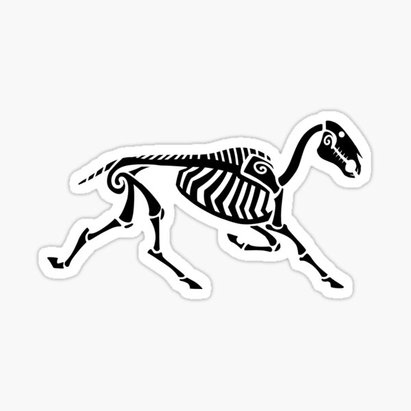 Aperçu de l'œuvre Glyph Horse Skeleton - Noir - Droite créée et vendue par PaleoPanthera.