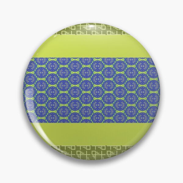 Item preview, Hand crafted pattern design blue on parrot green designed and sold by CyberArt Designers.