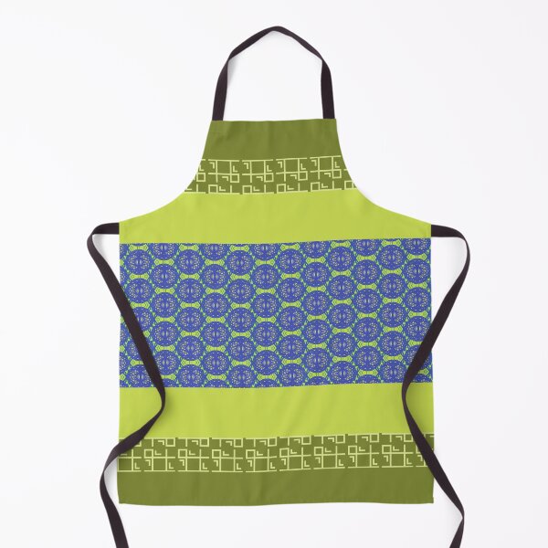 Item preview, Hand crafted pattern design blue on parrot green designed and sold by CyberArt Designers.