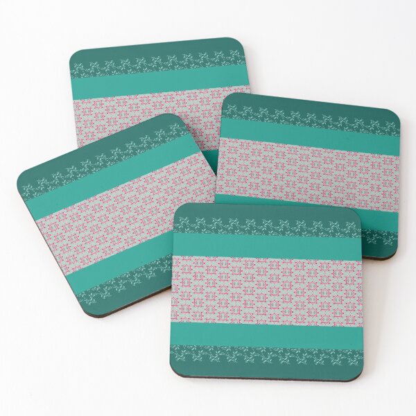 Item preview, Hand crafted pattern design pink on blue chill designed and sold by CyberArt Designers.