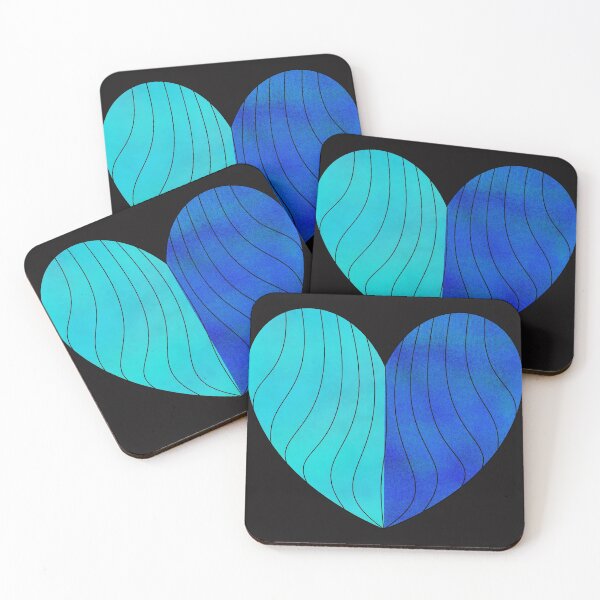 Item preview, Blue Balloon Split Heart Mandala designed and sold by rainestore.