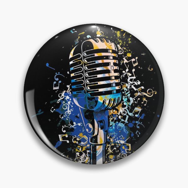 Item preview, Microphone Music Karaoke Singing Art Design Speaker Microphone designed and sold by NomYen ..