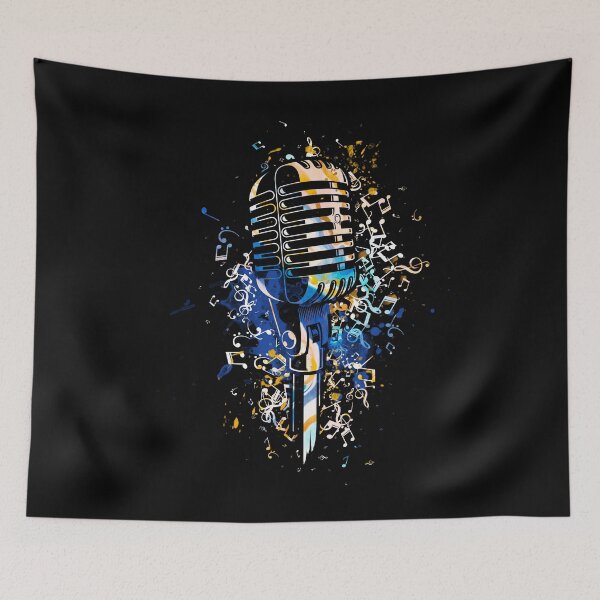 Item preview, Microphone Music Karaoke Singing Art Design Speaker Microphone designed and sold by NomYen ..