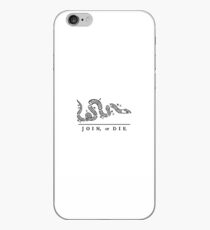 Vinilo o funda para iPhone Unirse o morir, versión pequeña (ver perfil para grande), United States Military