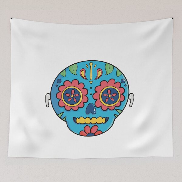 Item preview, Sugar skull with air pods designed and sold by GladizArt.
