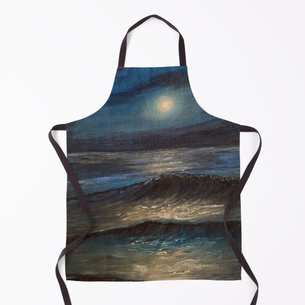 Item preview, Full moon over the sea, oil painting. designed and sold by Anke Franikowski.