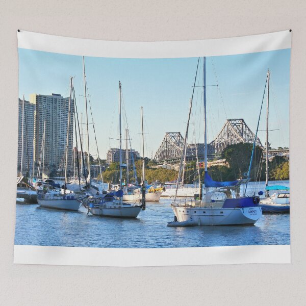 Item preview, Yachts and Story Bridge, Brisbane, Queensland, Australia designed and sold by FranWest.