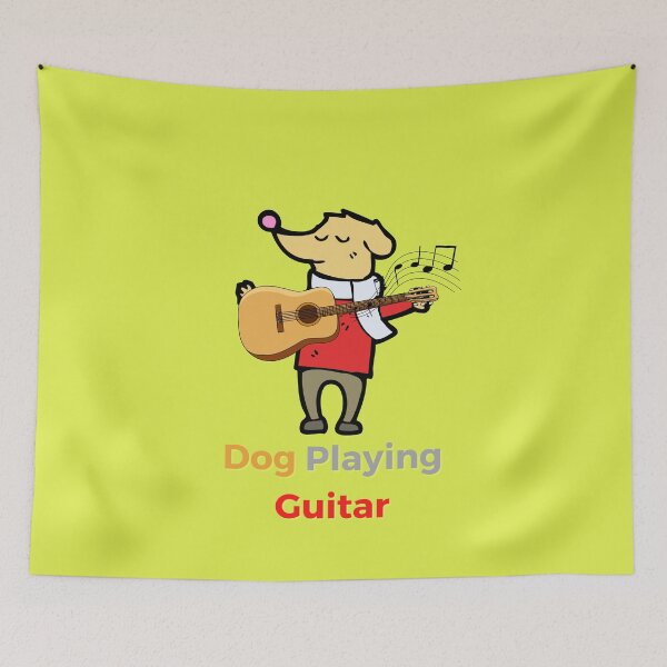 Item preview, DOG PLAYING GUITAR designed and sold by Adnandar.