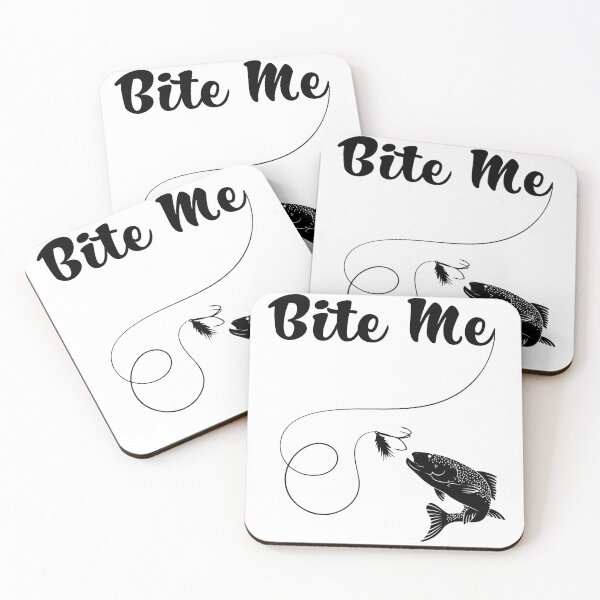 Item preview, Bite Me Funny Fishing Quote designed and sold by geminivibe.