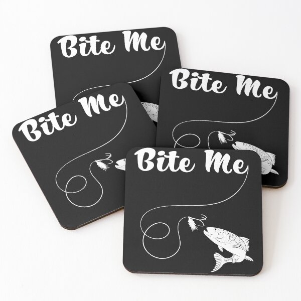 Item preview, Bite Me Funny Fishing Quote designed and sold by geminivibe.
