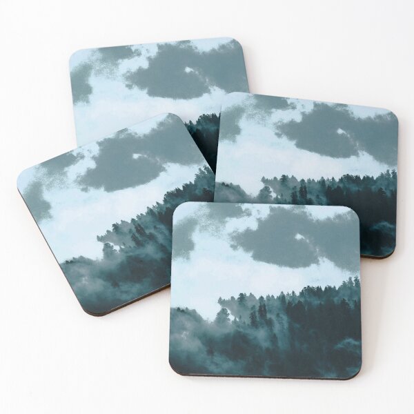 Item preview, Aerial Photography of Dark Pine Trees - Paint Filter Applied | Cloudy Sky | Aesthetic Graphic designed and sold by cypher33.