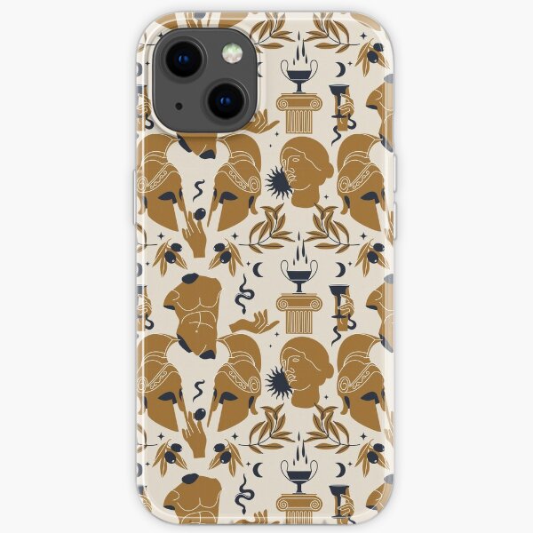 Antique Greek Signs, Symbols and Statue - Pattern iPhone Soft Case