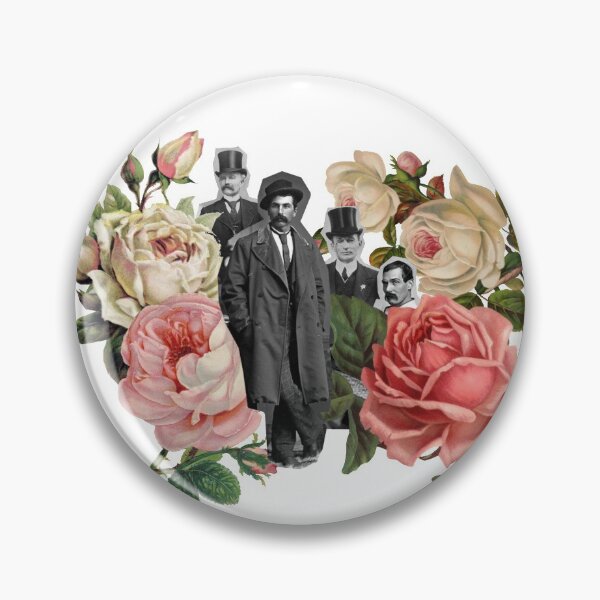 Item preview, Black and white collage of men and vintage flowers designed and sold by Marga-rita.