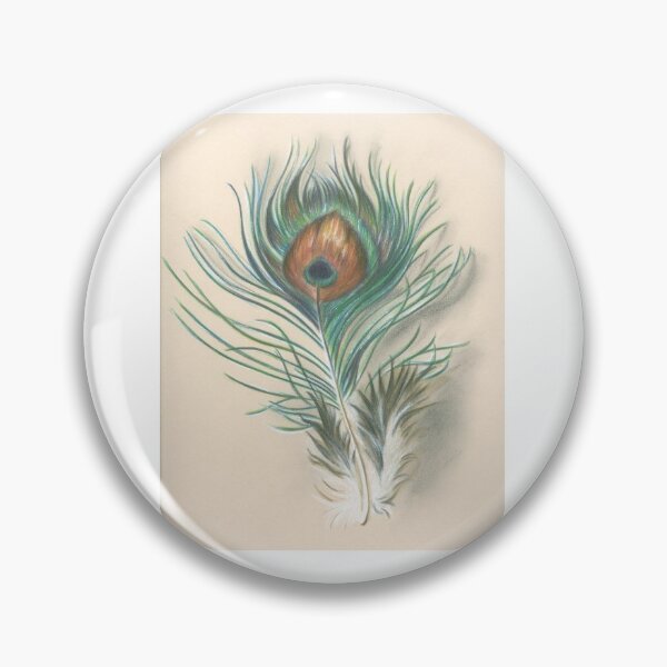 Item preview, Peacock's tail feather designed and sold by Drawn In.