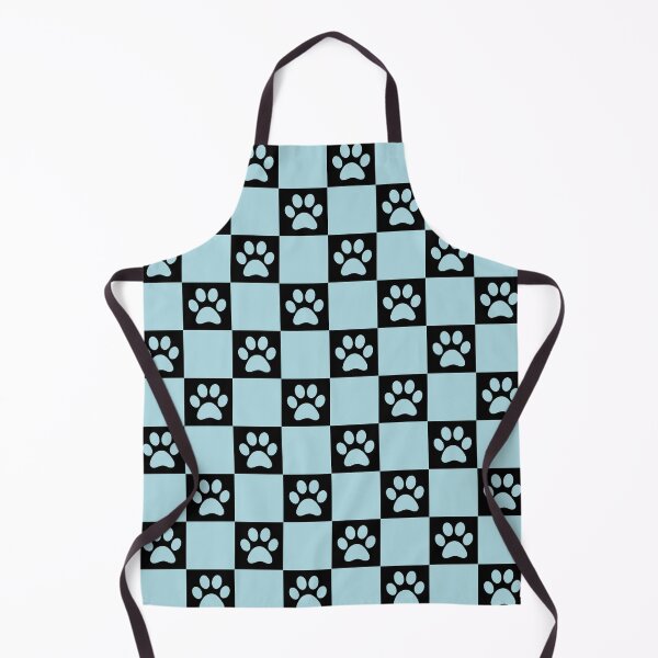 Item preview, Checkered pastel blue and black dog paw print pattern | Gifts for dog mom, dog dad, dog lover and dog owner designed and sold by Violet Treasures.