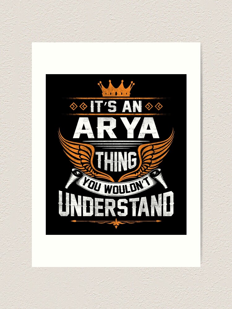 Arya - retro rainbow typography faded style Vector Image