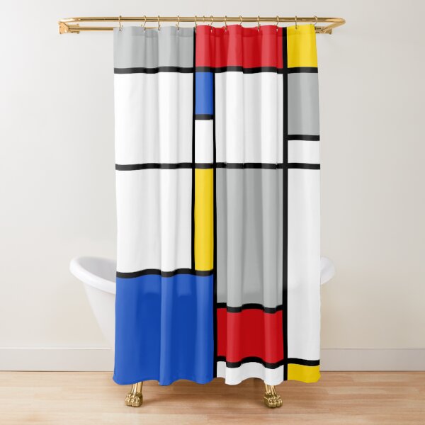 Geometric - Inspired by Mondrian Shower Curtain