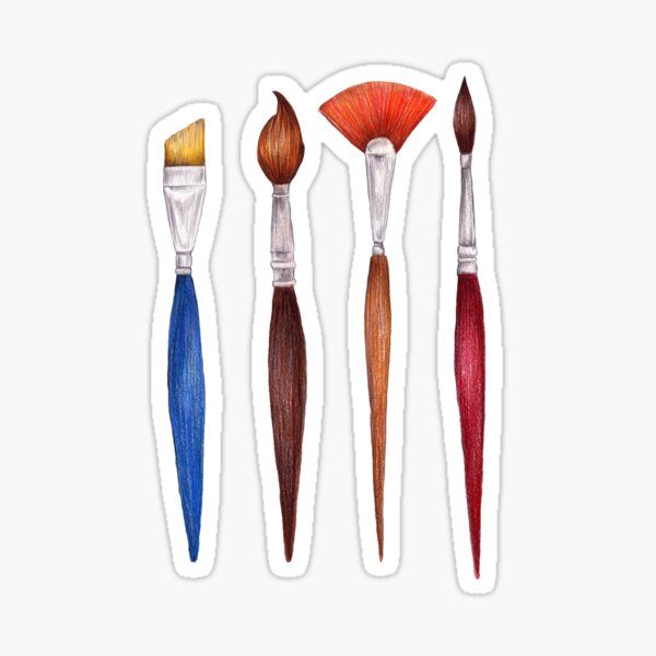 set brushes_color pencil Sticker