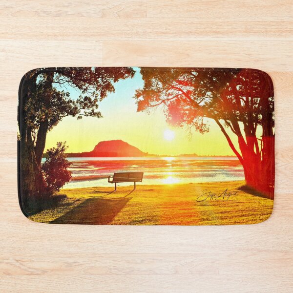 Item preview, COLOURFUL SUNRISE WITH LONELY BENCH designed and sold by Steffi August.