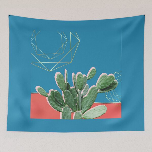 Item preview, Arte de cactus | Forma de corazón | Arte geométrico de metal dorado designed and sold by JooArtPrints ★★★★★.