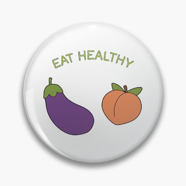 Peach and Eggplant Pins 