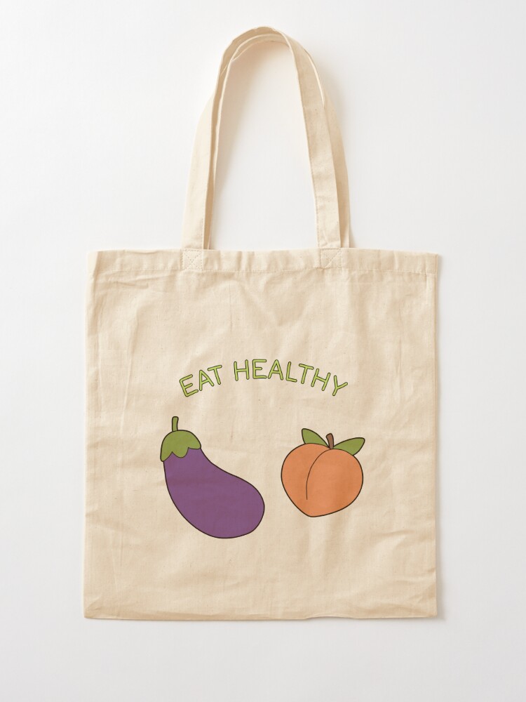 Eggplant and Peach | Tote Bag