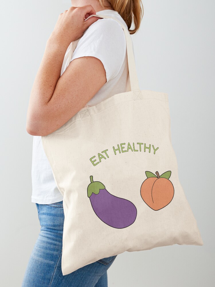 Eggplant and Peach | Tote Bag