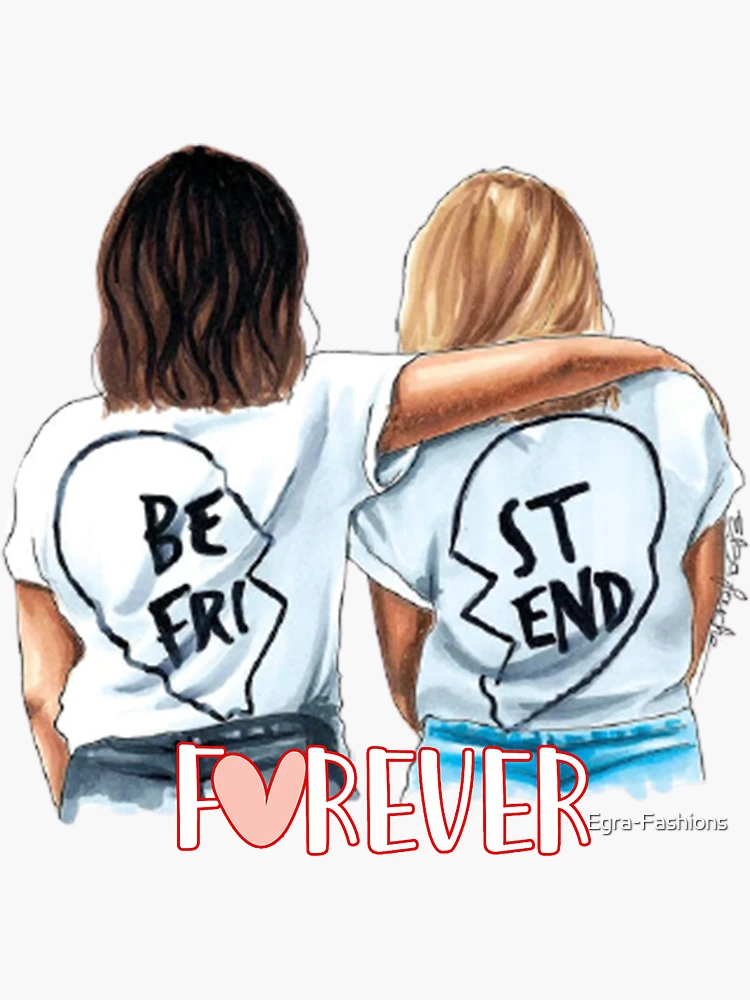 How to draw best friends / BFF easy drawing for beginners #artvideos #... |  TikTok