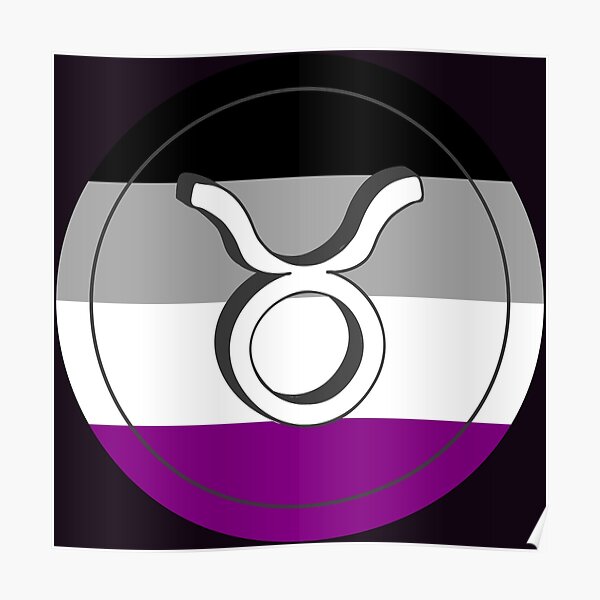 Asexual Pride Flag Taurus Zodiac Sign Birthday T For Ace Poster