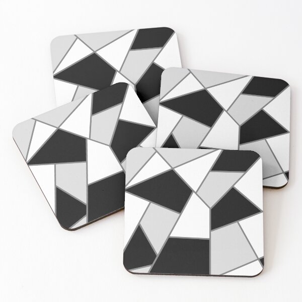 Item preview, silver Gray Black White Geometric designed and sold by Seatzy.
