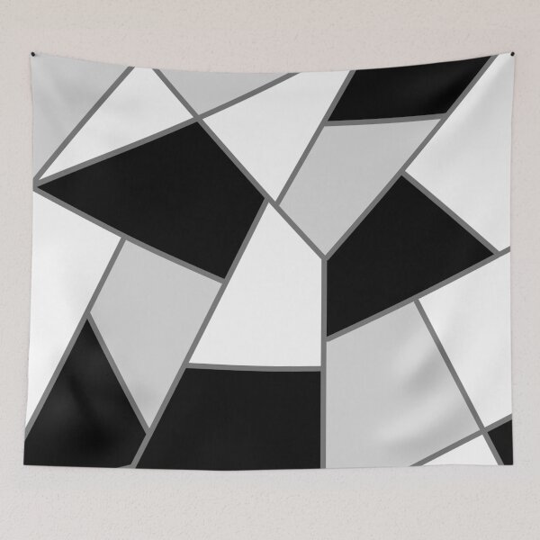 Item preview, silver Gray Black White Geometric designed and sold by Seatzy.