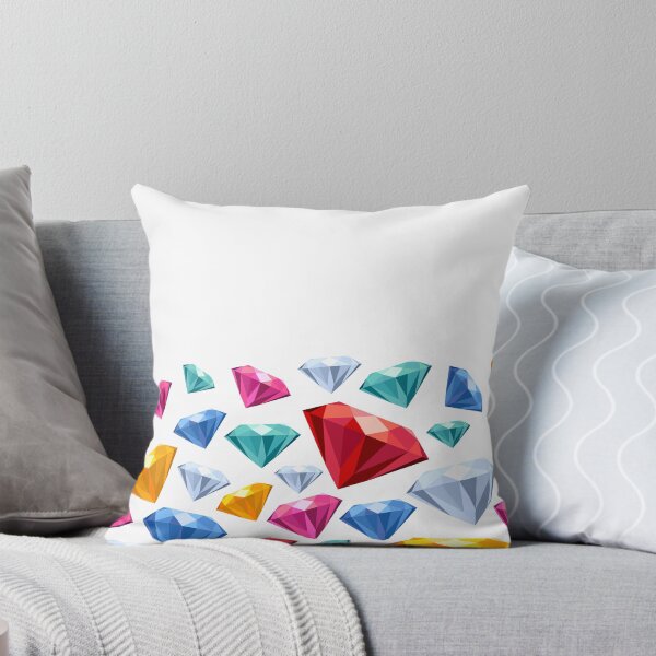 Item preview, Colorful diamond gemstones background on white. designed and sold by Reamolko.