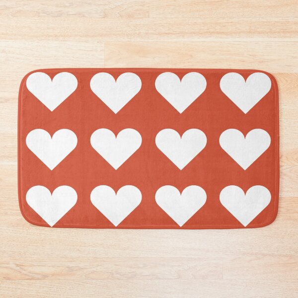 Item preview, Large WHITE and TENNIS COURT CLAY LOVE HEARTS designed and sold by RachelMacht.