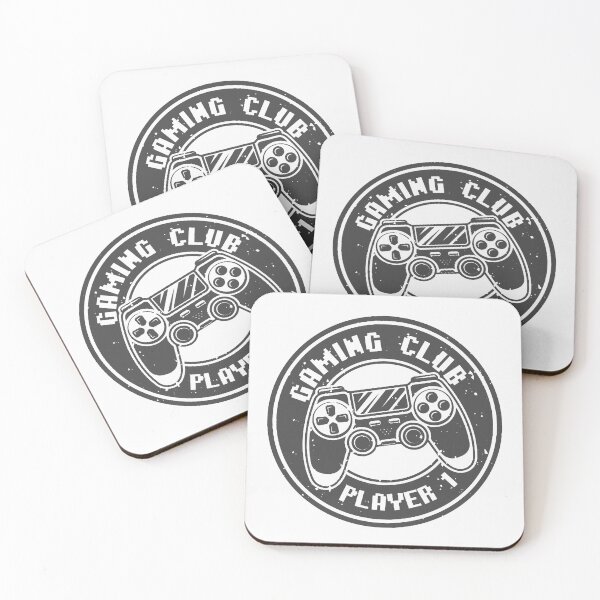 Item preview, Gaming Round Badge with Console Gamepad - Gaming Club Player 1 Grey designed and sold by WearWolfDesigns.